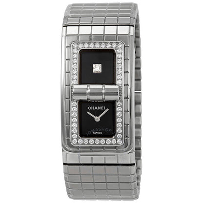 Chanel, Code CoCo Black Lacquered Dial Ladies Diamond Watch