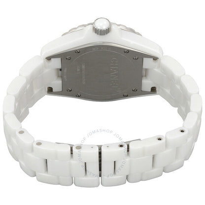 شانيل، ساعة J12 أوتوماتيكية للسيدات بمينا أبيض