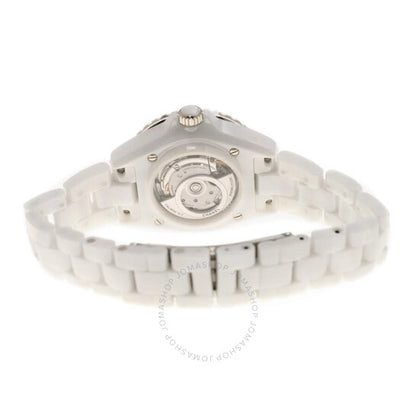 شانيل، ساعة J12 أوتوماتيكية للسيدات بمينا أبيض