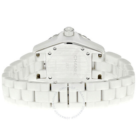 شانيل، ساعة J12 للسيدات من السيراميك الأبيض الماسي