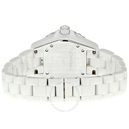 شانيل، ساعة J12 للسيدات من السيراميك الأبيض الماسي