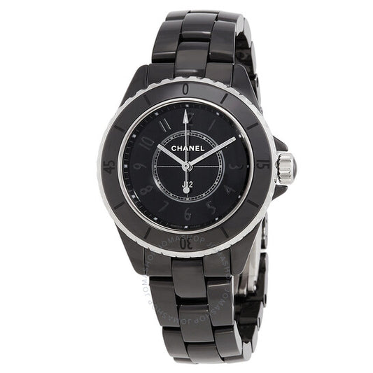 شانيل، ساعة J12 فانتوم كوارتز نسائية بمينا أسود
