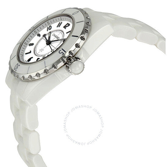 شانيل، ساعة J12 كوارتز نسائية بمينا أبيض