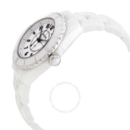 شانيل، ساعة J12 كوارتز نسائية بمينا أبيض