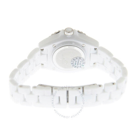 شانيل، ساعة J12 كوارتز نسائية بمينا أبيض