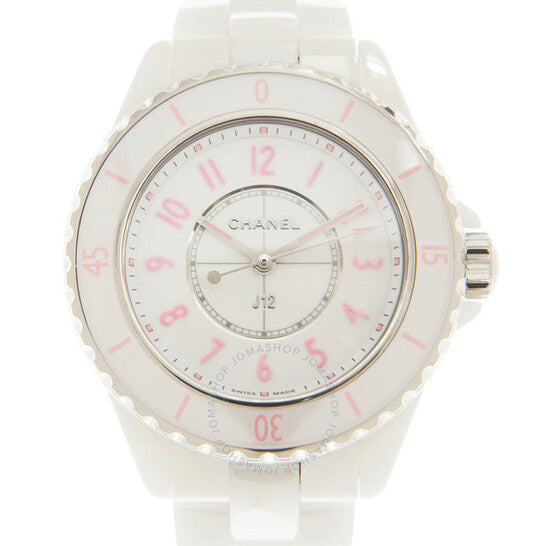 شانيل، ساعة J12 كوارتز نسائية بمينا أبيض