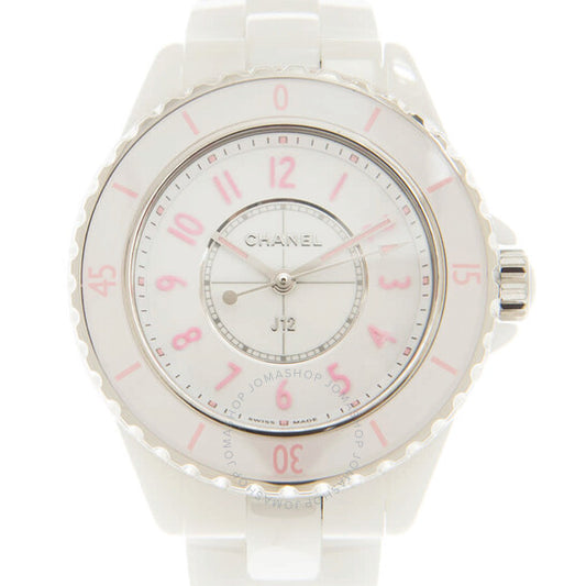 شانيل، ساعة J12 كوارتز نسائية بمينا أبيض