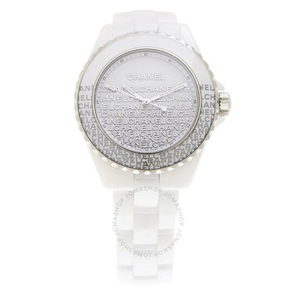 شانيل، ساعة J12 كوارتز نسائية بمينا أبيض