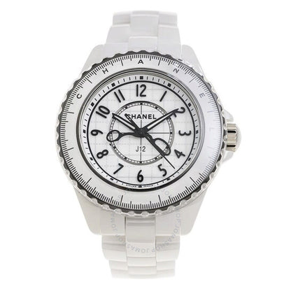 شانيل، ساعة J12 كوارتز نسائية بمينا أبيض