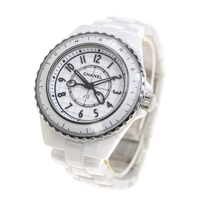شانيل، ساعة J12 كوارتز نسائية بمينا أبيض