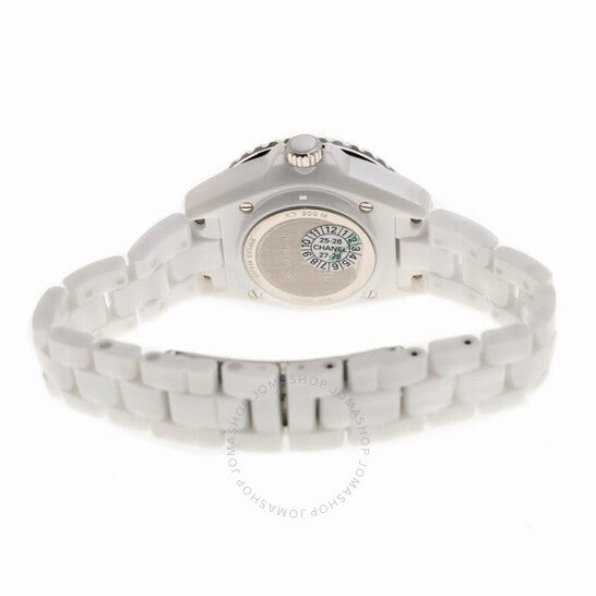 شانيل، ساعة J12 كوارتز نسائية بمينا أبيض