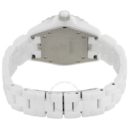 شانيل، ساعة J12 نسائية بمينا أبيض وسيراميك