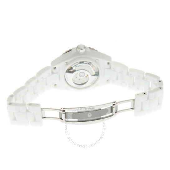 شانيل، ساعة J12-20 أوتوماتيكية للسيدات بمينا أبيض