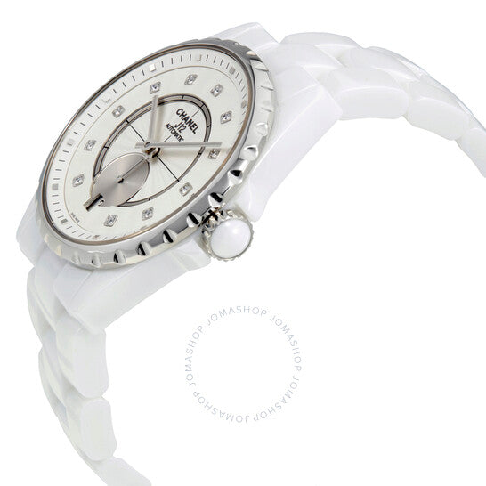 Chanel, J12-365 White Opaline Diamond Dial Ceramic Ladies Watch