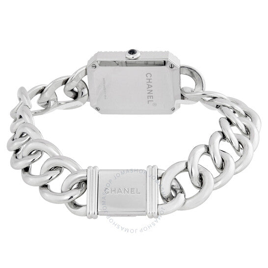 Chanel, Premiere Black Dial Stainless Steel Diamond Ladies Watch