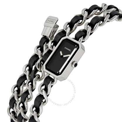 ساعة شانيل بريمير روك للسيدات بمينا مطلي باللون الأسود