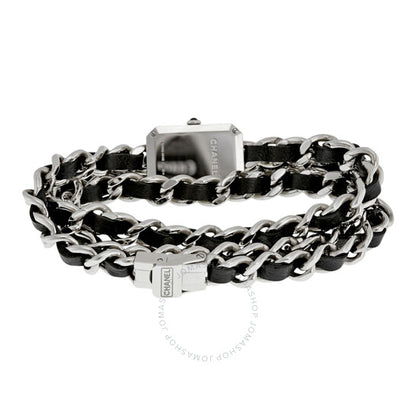 ساعة شانيل بريمير روك للسيدات بمينا مطلي باللون الأسود