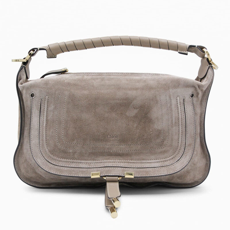 Brown Leather Marcie Top Handle Bag