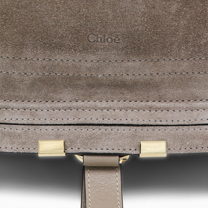 Brown Leather Marcie Top Handle Bag