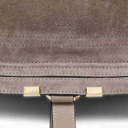 Brown Leather Marcie Top Handle Bag