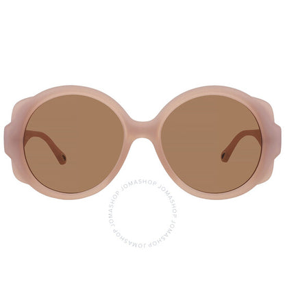 ChloÃ©, Brown Round Ladies Sunglasses