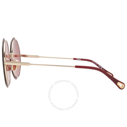 ChloÃ©, Burgundy Round Ladies Sunglasses
