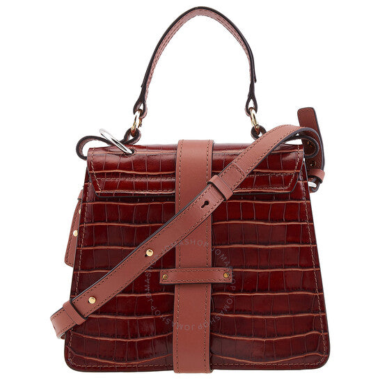 ChloÃ©, Crocodile Embossed Small Aby Day Shoulder Bag