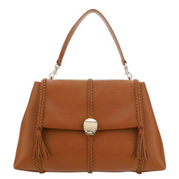 Grained Bull Leather Large Penelope Shoulder Bag