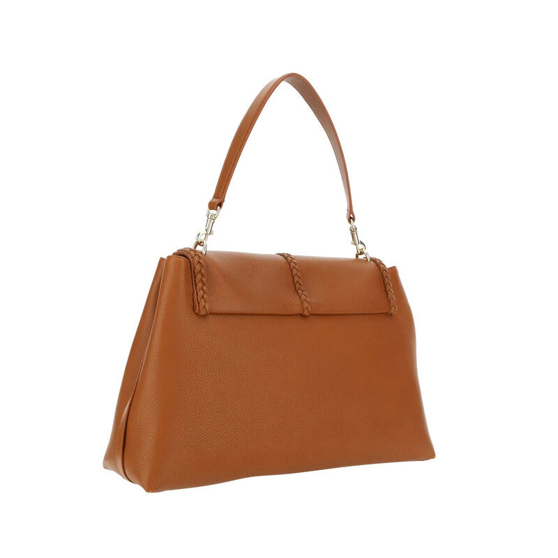 Grained Bull Leather Large Penelope Shoulder Bag