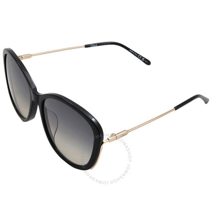 نظارة شمسية نسائية من كلوي، بتصميم فراشة رمادية متدرجة