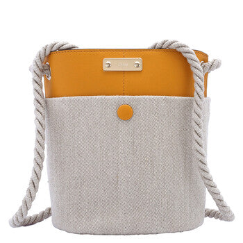 Ladies Sunflower Yellow Small Key Bucket Bag