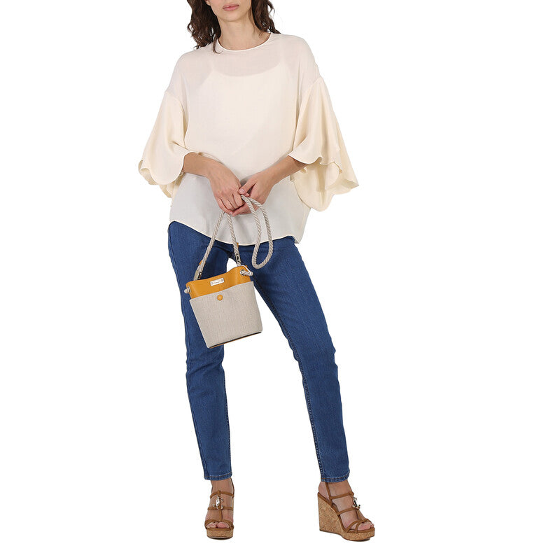 Ladies Sunflower Yellow Small Key Bucket Bag