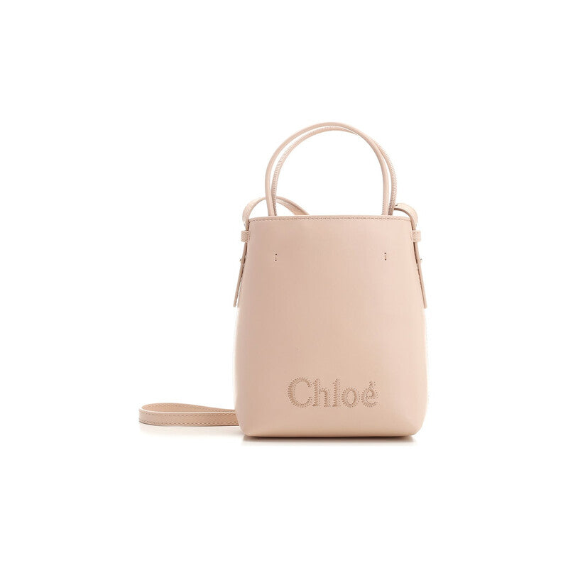 Micro Chloe Sense Leather Tote Bag