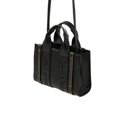 Mini Woody Leather Tote Bag