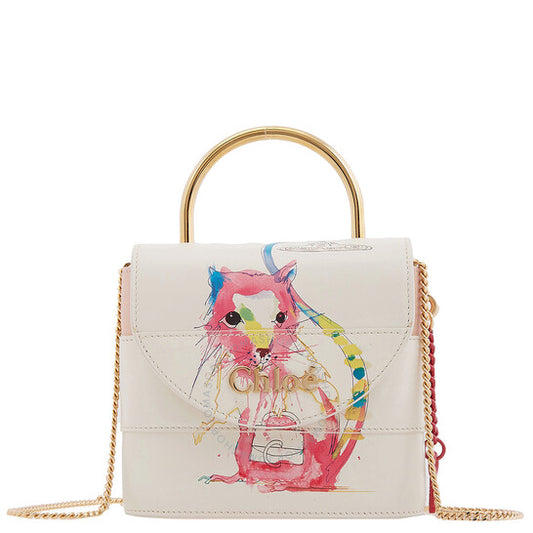 ChloÃ©, Small Aby Lock Printed Leather Shoulder Bag
