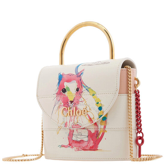 ChloÃ©, Small Aby Lock Printed Leather Shoulder Bag