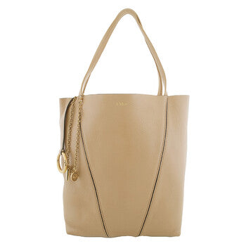 Spin Tote Bag In Grained Leather