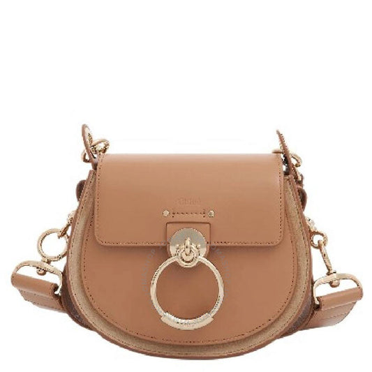 ChloÃ©, Tess Small Shiny And Suede Calfskin Shoulder Bag