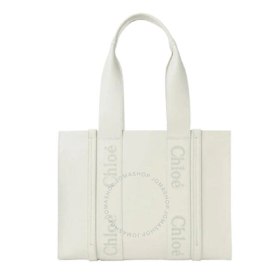 ChloÃ©, Woody Leather Logo Tote Bag