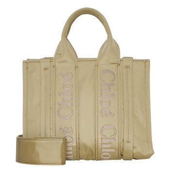 Woody Logo Small Nylon Tote Bag