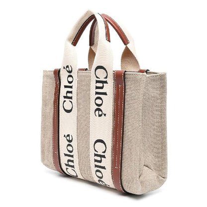 Woody Small Linen Tote Bag