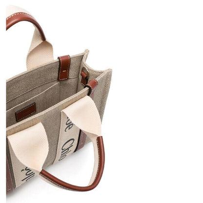 Woody Small Linen Tote Bag