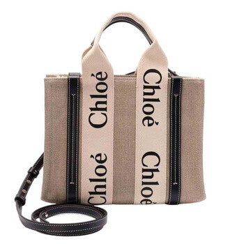 Woody Small Linen Tote Bag