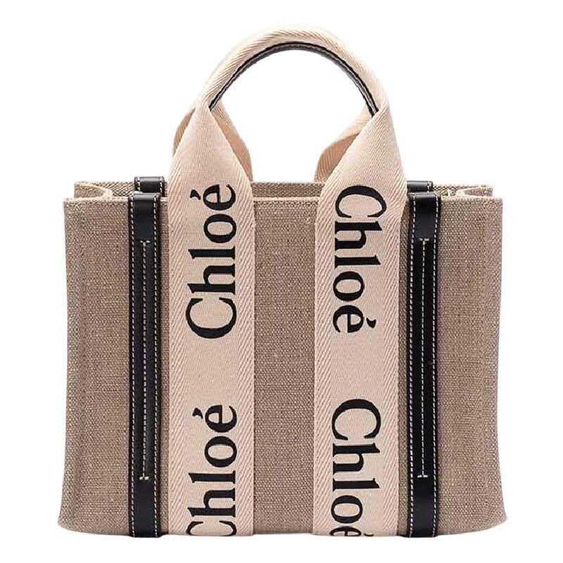 Woody Small Linen Tote Bag