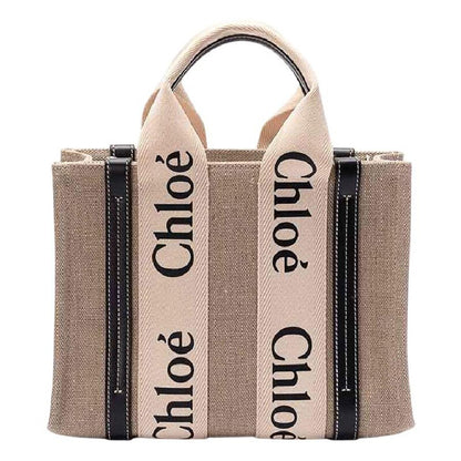 Woody Small Linen Tote Bag