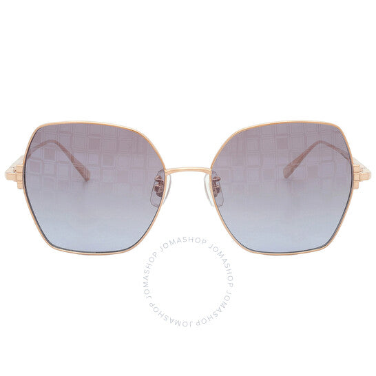 Chopard, Blue Briwn Mirror Gradient Butterfly Ladies Sunglasses