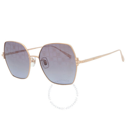 Chopard, Blue Briwn Mirror Gradient Butterfly Ladies Sunglasses