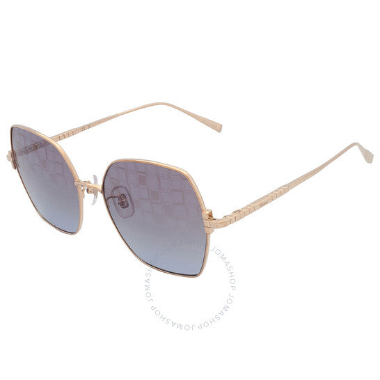 Chopard, Blue Briwn Mirror Gradient Butterfly Ladies Sunglasses