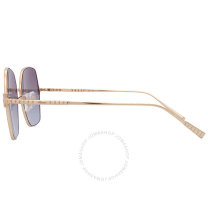 Chopard, Blue Briwn Mirror Gradient Butterfly Ladies Sunglasses