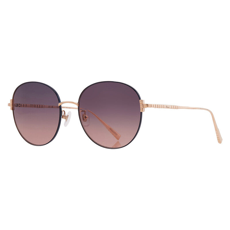 Blue Pink Gradient Round Ladies Sunglasses